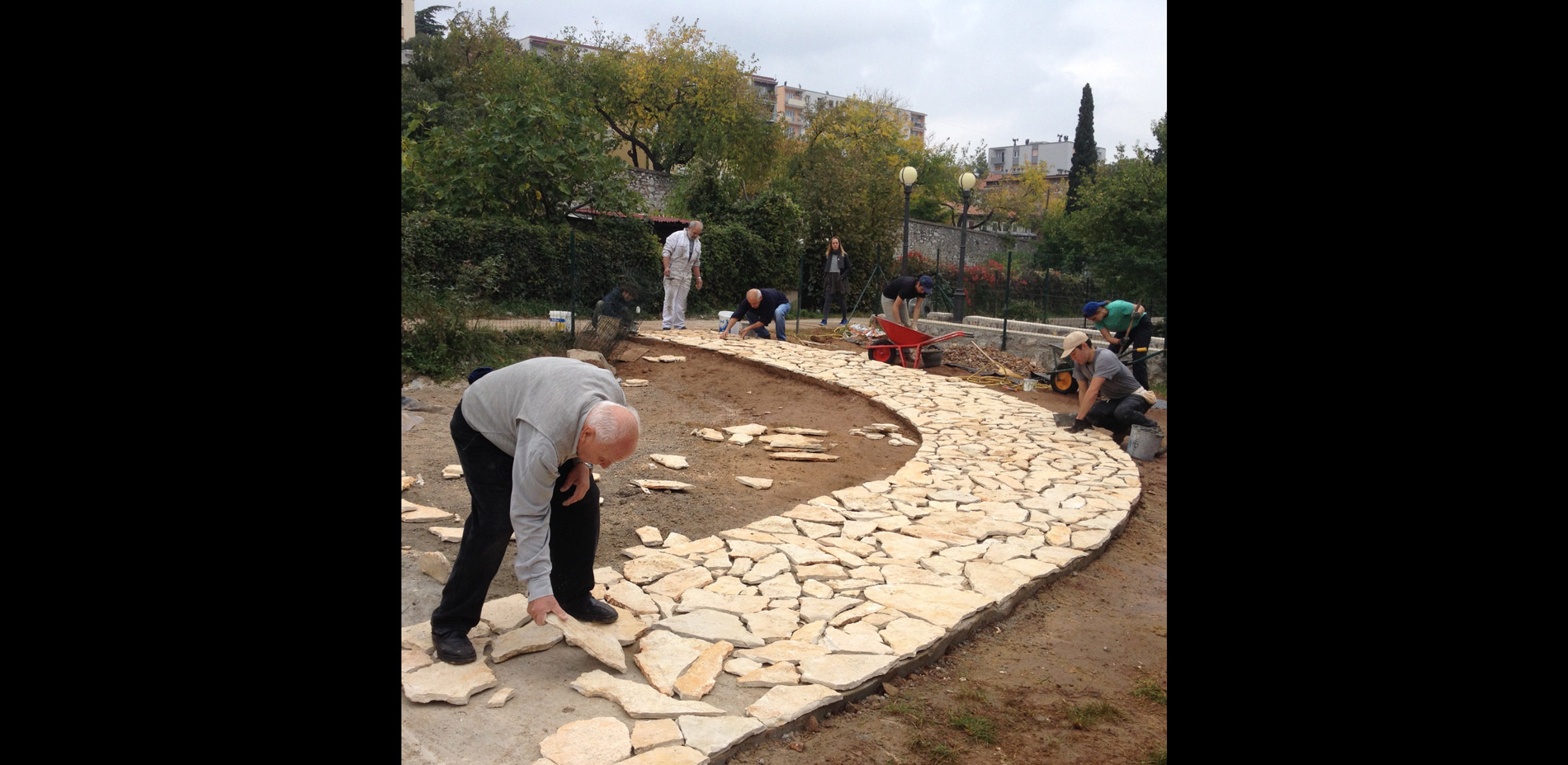 Community members volunteered during the construction of the garden, some of which were elderly as young as 90 years old who brought with them good hu…