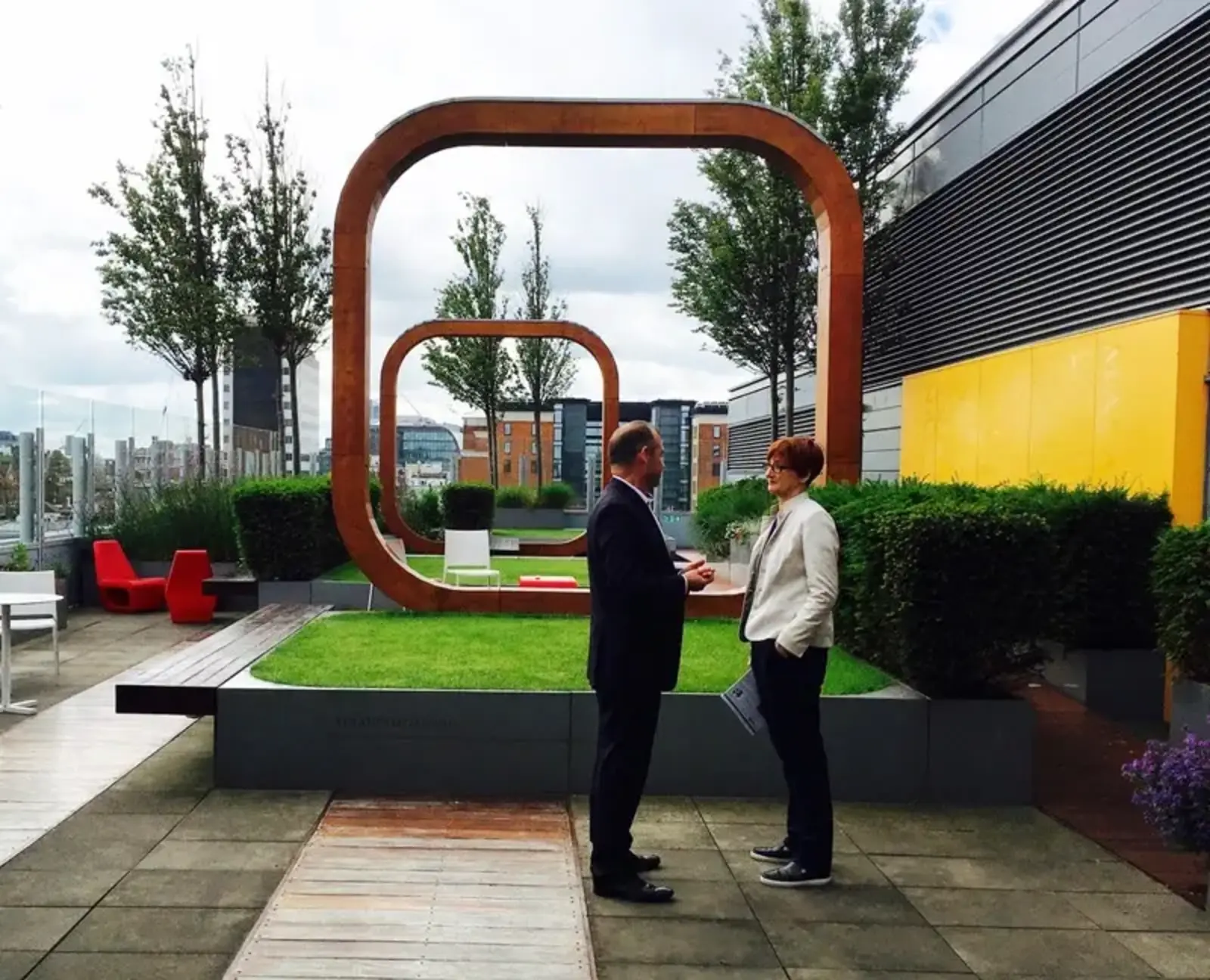 Roof garden for staff only, Great Ormond Street Hospital for Children, London, England. It is increasingly recognized 