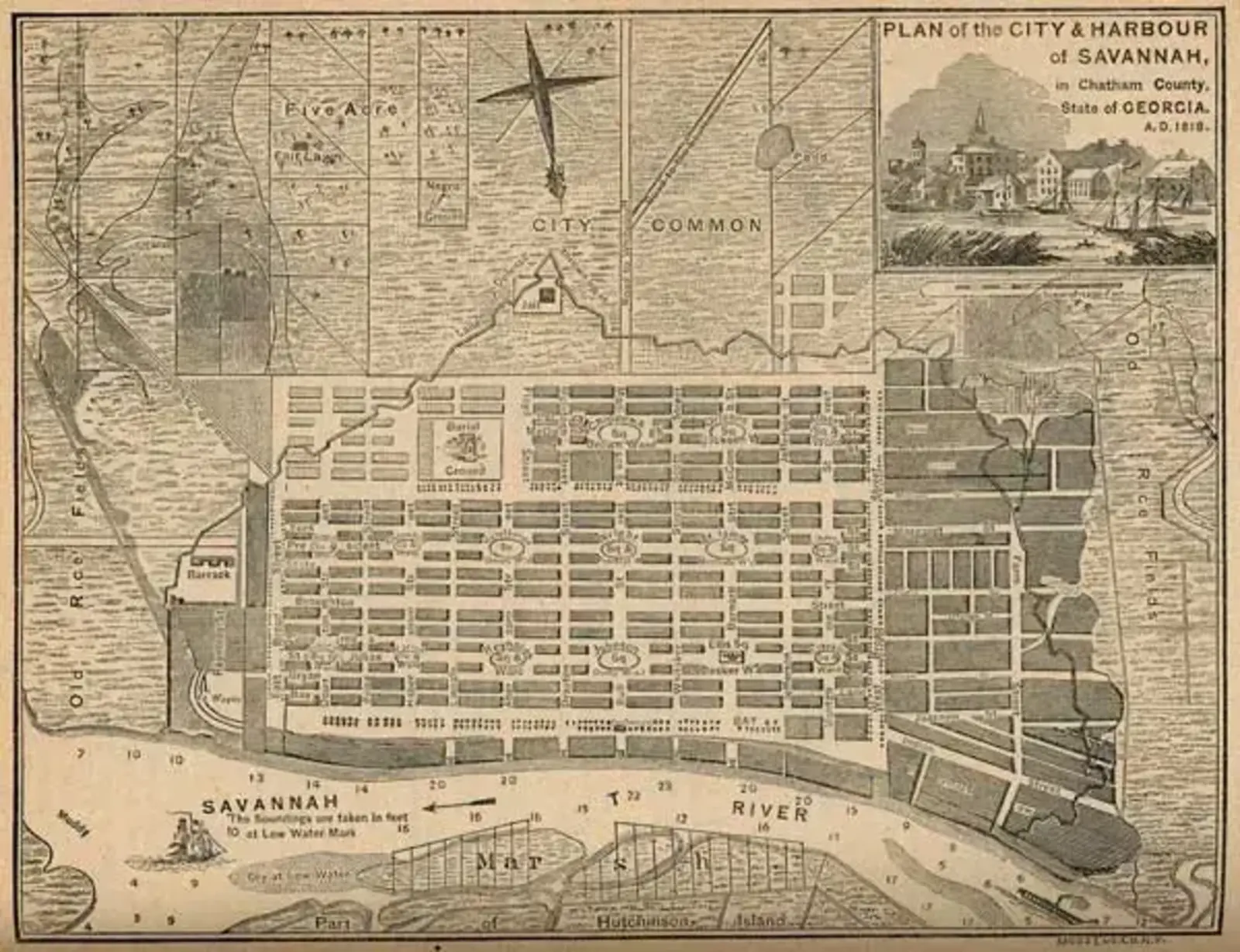 Ogelthorpe plan of Savannah, Georgia / Wikipedia