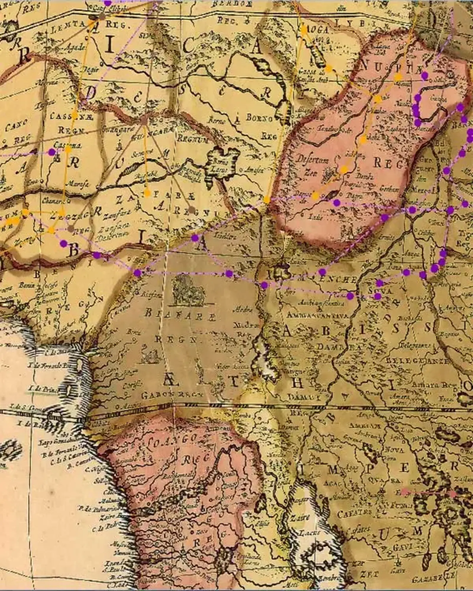 Federico de Wit map, 1675 in Suzanne Blier's AfricaMap / Image credit: WorldMap