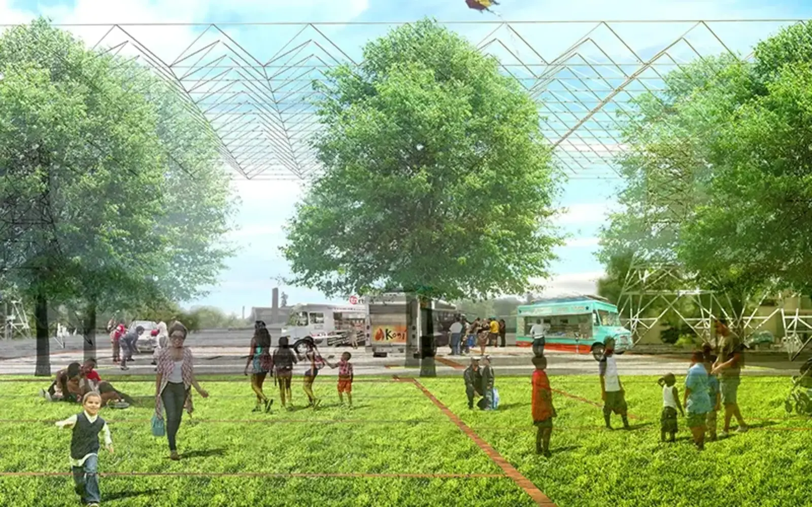 Master plan for Rosa Parks neighborhood in Detroit / Hood Design Studio