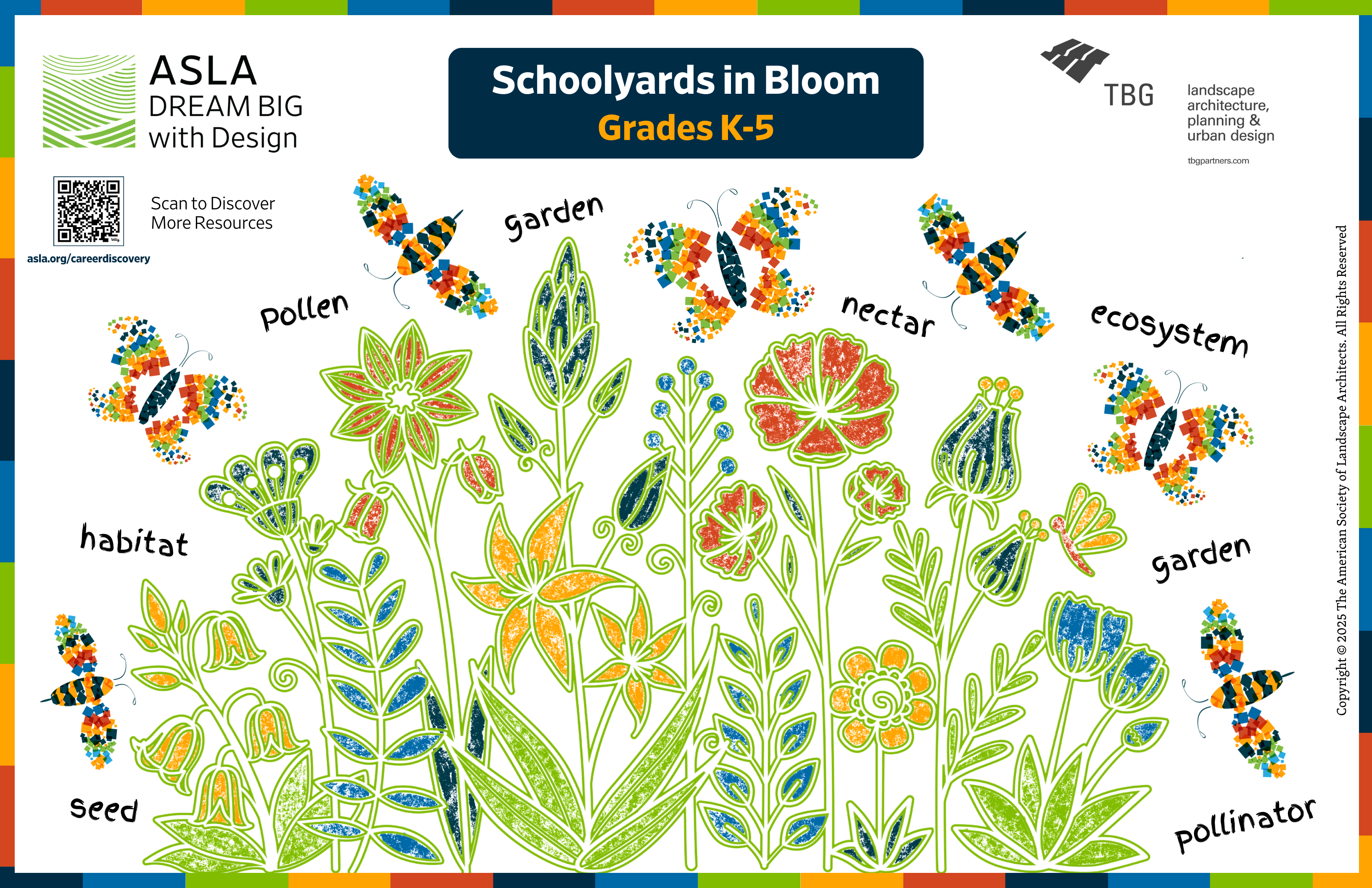 ASLA pollinator poster TBG logo