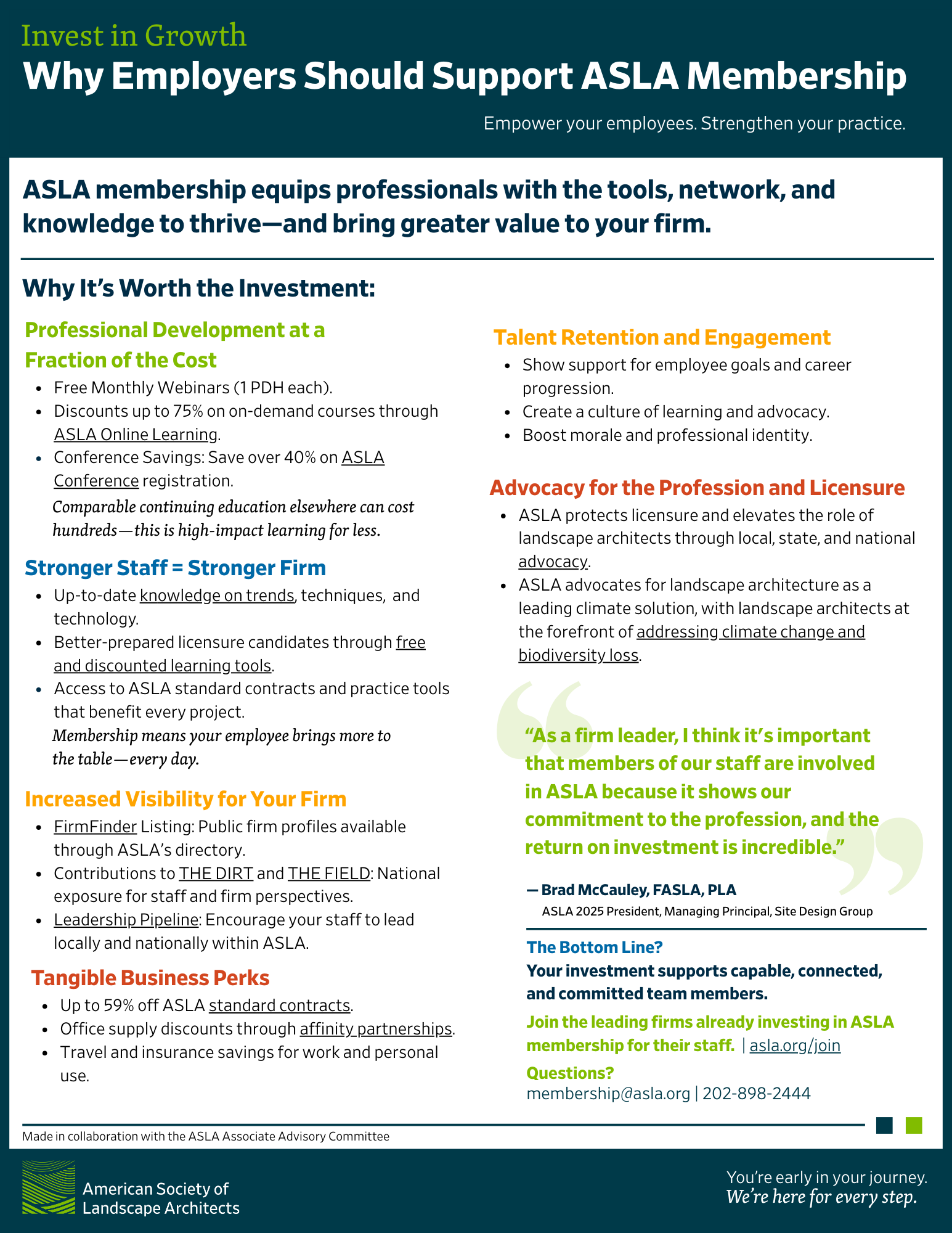 Why Employers Should Support ASLA Membership